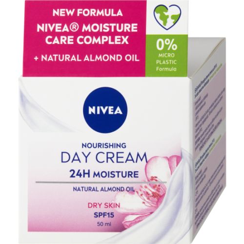 Nivea 24h Moisture SPF15 vivn denn krm pro suchou a citlivou ple 50 ml